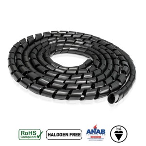 OPLOT WĘŻYK SPIRALNY 10MM CZARNY / WIĄZKI 11-70MM (10M)